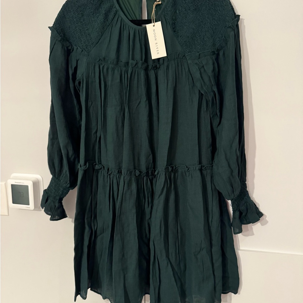 Dark Green Long Sleeve Dress